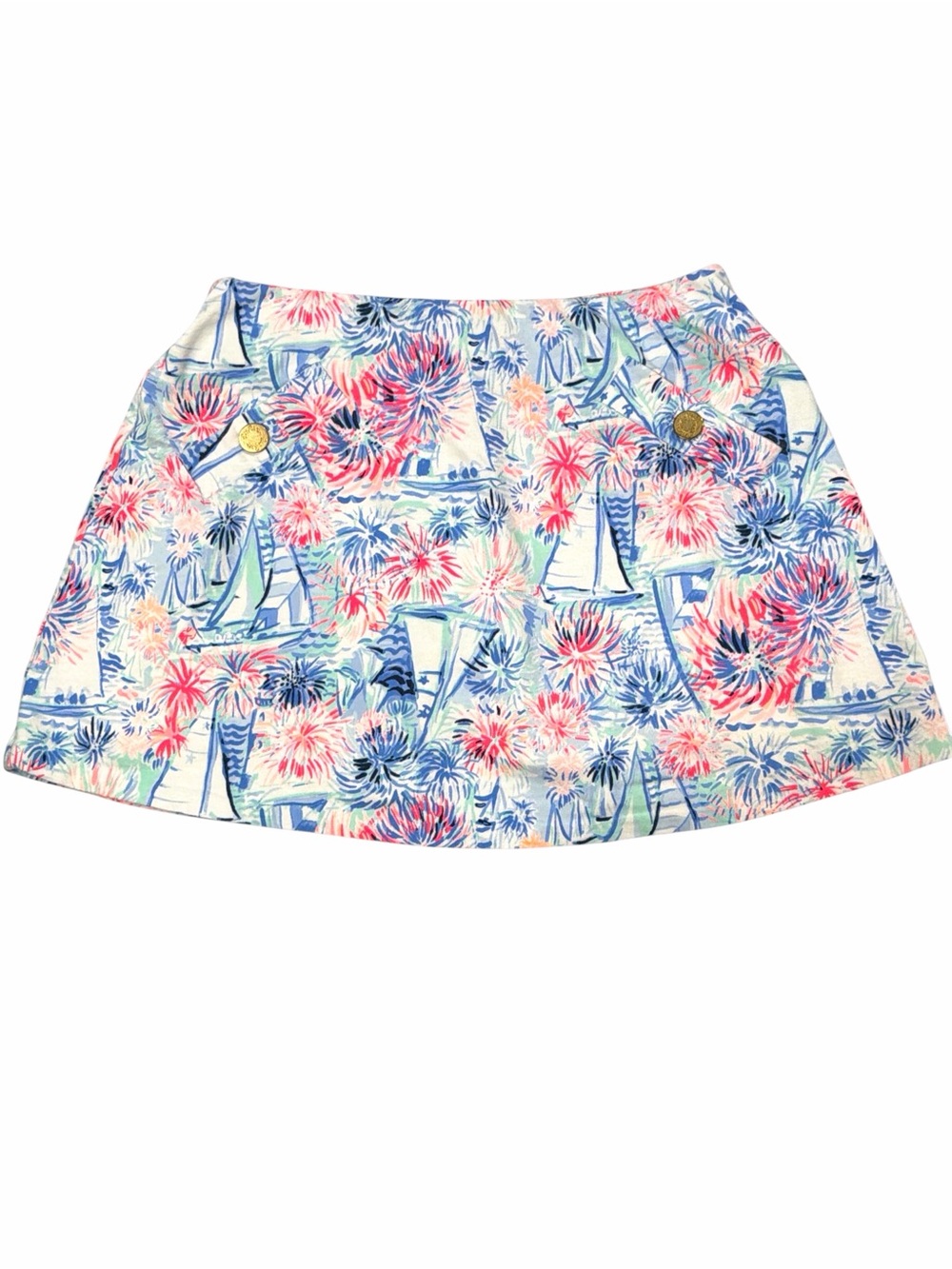 Lilly Pulitzer Madison Skort in “Sea to Shining Sea" fireworks print EC Size XS